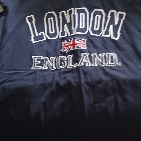 NWT G-Crown Embroidered London, England Short Sleeve Blue T-Shirt, L - Picture 1 of 1